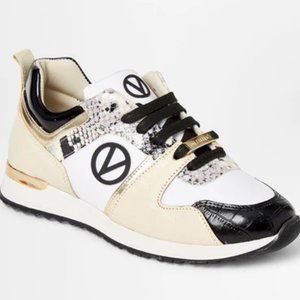 Valentino leather sneakers black/tan/white